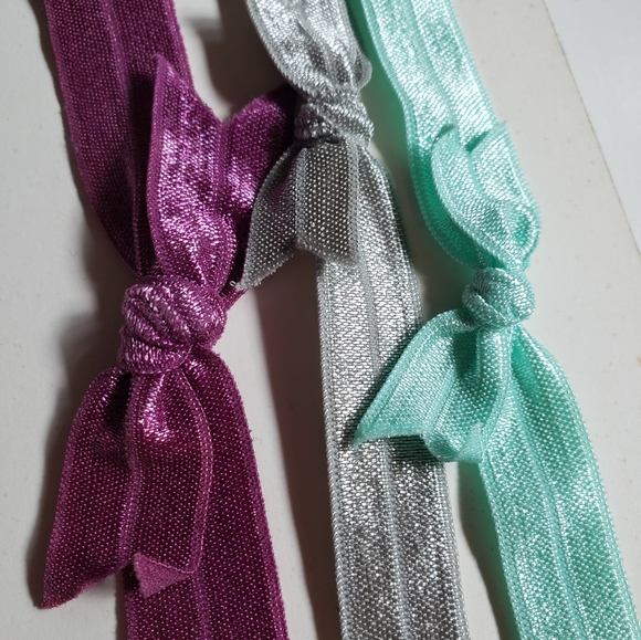 3/$20 Set of 3 baby girls bow headband, Size 6 to 12 months mint grey - Picture 3 of 6